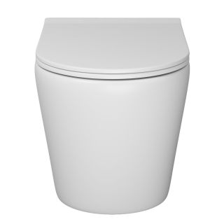 Подвесной унитаз Grossman Торнадо GR-4478MS белый матовый безободковый с тонкой крышкой